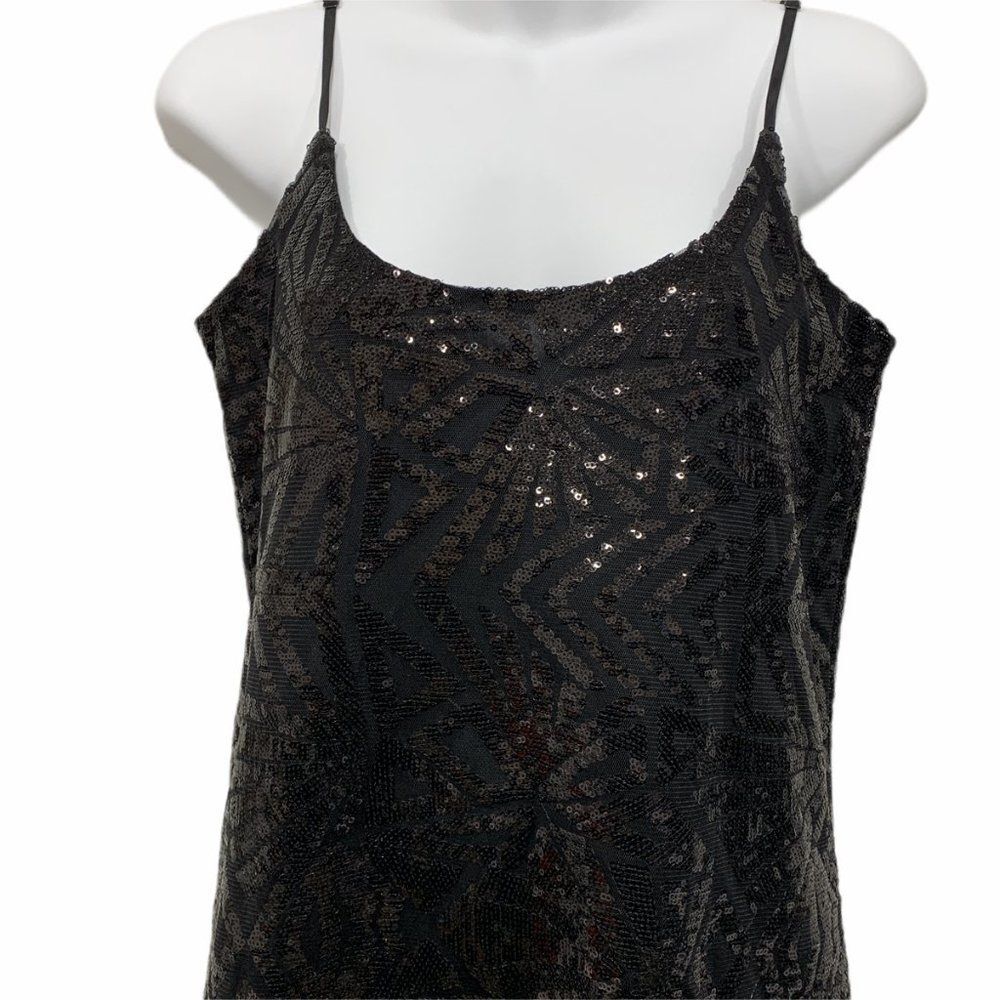 Aqua‎ Mini Sequin Party Dress Black Sparkly - Picture 4 of 6